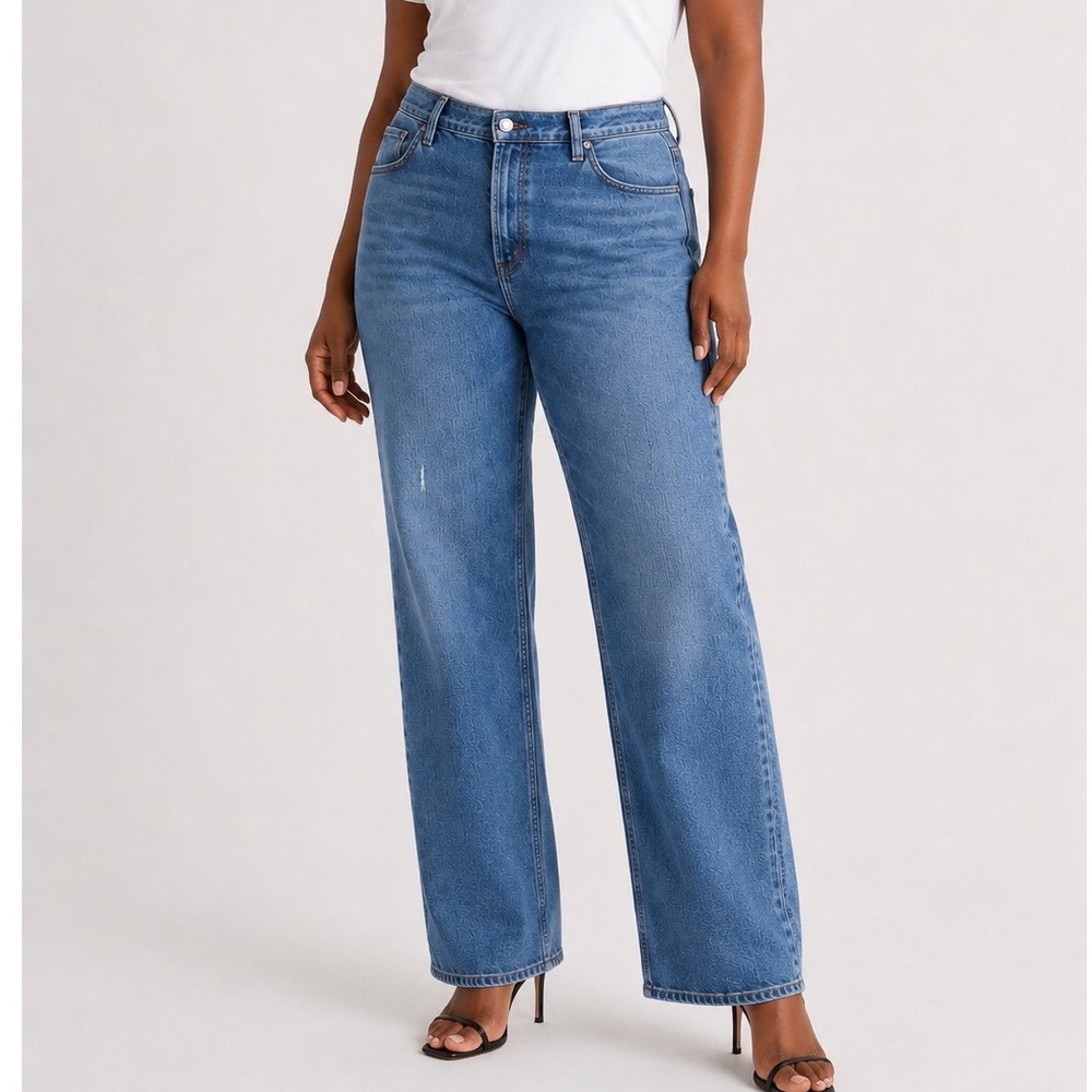 Abercrombie & Fitch 90s Straight Jeans Womens 34 18L Ultra High Rise Blue